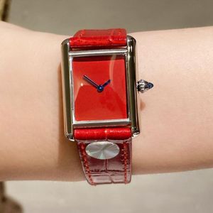 Kobiety zegarki kwarcowe zegarek 29 5 mm wodoodporne na rękę na rękę Red Randwatch Montre de Luxe2954