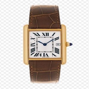 Fashion Mens Women watch gold case white dial watch Quartz watches With Date 027 267o