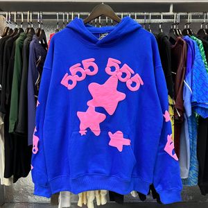 Män hoodies grafisk speder ung thug 555 spindel hoodie män kvinnor skum tryck webb grafiska rosa tröjor tröjor överdimensionerade designer mens man jacka kvinna 17