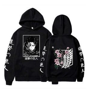 Anime Attack on Titan Hoodie Hip Hop Pullers Loose Lo