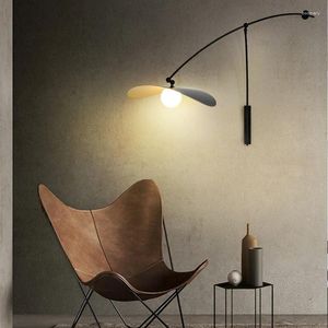 Vägglampa lång arm läsning vit glas g4 lampan roterbar för salong sängen soffa sidbelysning sconce minimalist droppe