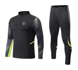 Nigéria ternos esportivos de lazer masculino e infantil ao ar livre de mangas compridas semi-zíper roupas de treinamento esportes casaco casual tamanho 4XS-2XL