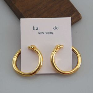 Designer Kate Spad smycken örhängen Kvinnor Zodiak Pet Dog Texture Copper Ringörhängen Öronstuds Lyxvarumärke Ear Accessories for Women