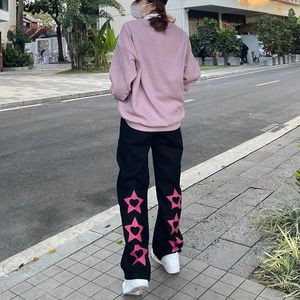 Pantaloni da donna Pantaloni Jeans Moda donna Hip Hop Pantaloni larghi Cargo larghi per Streetwear Star Print Jogging