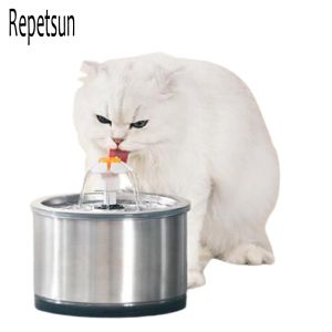 Supplies Quickly Transportable Pet Automatic Drinking Fountain Stainless Steel For Pet Cat Dog Feeder Drink Bowl Dog Drinking Fountain