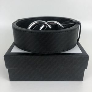 Luxury Men Leather Black Ladies Bronze Buckle Belt Men's Classic Casual Designer Belt 3 8 CM Wide Gift Box326T