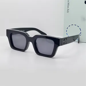 008 Polariserade designer solglasögon för män kvinnor män cool het mode klassisk tjock platta svart vit ram glasögon man solglasögon uv400 med originallåda