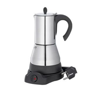 6 kawy kubki Zestawy Coffeware Electric Geyser Moka Maker Maszyna kawy Espresso Pot Expresso Percolator Steel Nierdzewna kuchenka 253p