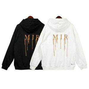 남성 패션 레터를위한 디자이너 까마귀 인쇄 Miri Streetwear Top 통기성 코트 소셜 화이트 후드.