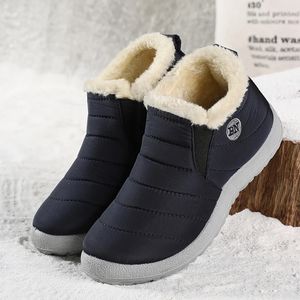 Mens Boots Lightweight Warm Fur Winter Shoes For Men Casual Rubber Comfortable Work Plus Size 240126
