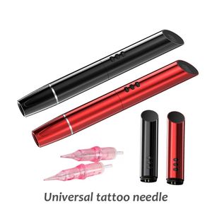 Blackred Wireless Tattoo Machine高品質LED多機能恒久的なメイクアップ眉ペン240123