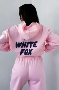 Trailsuit Beyaz Tasarımcı Fox Hoodie Setler İki 2 Parça Kadın Erkek Giyim Seti Sportif Uzun Kollu Külkü Kapşonlu Takipler Bahar Sonbahar Kış Smart 387