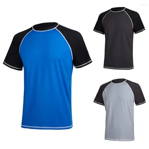 Damen-Badebekleidung, Herren-Sonnenschutz-T-Shirt, geteilt, Schwimmen, kurzärmelig, Wassersport, schnell trocknend, Strand, bequem, locker, Surfen