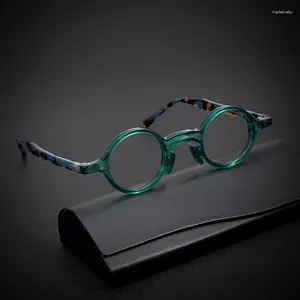 Güneş Gözlüğü Çerçeveleri Retro Küçük Yuvarlak Optik Gözlükler Erkek Kadınlar Vintage miyopi reçeteli gözlükler yüksek kaliteli asetat moda gözlük