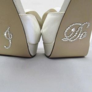 Blue Crystal Wedding Shoe Stickers DIY Bridal Sandal Bottom Stickers Bridal Accessories I Do and Me Too Shoe Stickers Clear Rhines2393