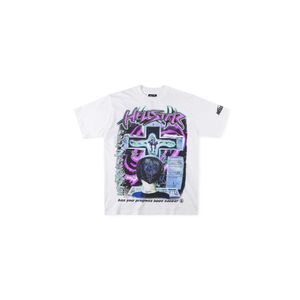 Hellstar 24SS Tasarımcı Hip-Hop Hellstar Path 2 Online T-Shirt Fonksiyonel Erkekler Radyo Dalga Erkek ve Kadınlar Saf Pamuk Kısa Kollu T-Shirt7885