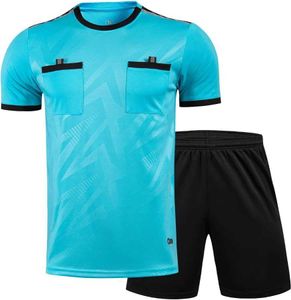 Męskie koszulki dla mężczyzn sędzia piłkarski mundurowy zawodowy sędzia z krótkim rękawem koszulka piłkarska - w tym koszulka sędziego i szorty 1ezj