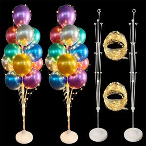 12 Set 71119 Tube Balloon Holder Balloons Stand Column Arch Kids Adult Birthday Party Baby Shower Wedding Decoration Supplies 240124