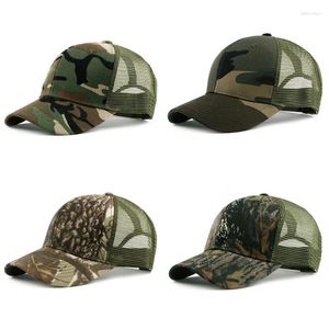 Ball Caps Patchwork Beyzbol Kapağı Unisex Mesh Visors Kamuflaj Snapback Şapkalar Jungle Av Şapkası Yaz Milyesi 2024