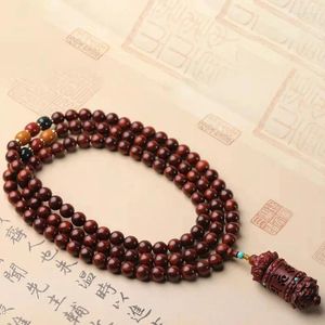 Strand Zambian Rosewood With Incense Diffusing Roller Size 0.8 Male And Female Rosary Wooden Buddha Bead Ornament Jewelry Bracelet