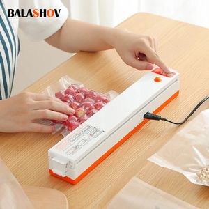 Electric Vacuum Sealer Machine For Food Storage With 10pcs Free Food Saver Bags Automatic Vacuum Sealer Packaging Machine 240123