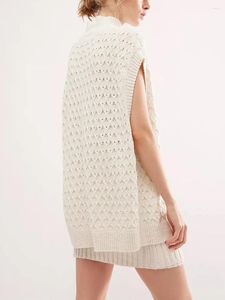 Röcke 2-teiliges Strickrock-Set für Damen, ärmelloses Pullover-Oberteil, Mini-Sets, Y2K-Streetwear