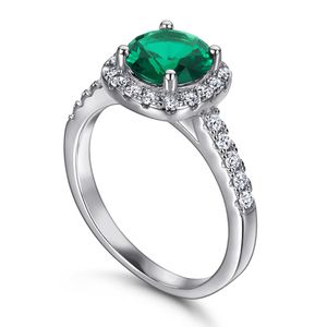 925er Sterlingsilber-Microset-Farbedelstein-Zirkon-Blau-Grün-Edelstein-Modering Hochwertiger Luxusring Ring aus Sterlingsilber, Rubin-Jade-Farbe-Zirkon-Ring