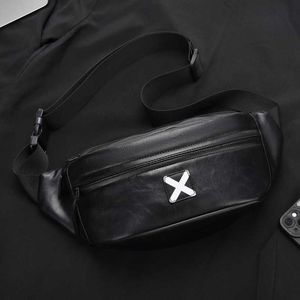 leisure Waist Bags Chest Bag Men's One Shoulder Crossbody Soft Leather Casual Sports Versatile New