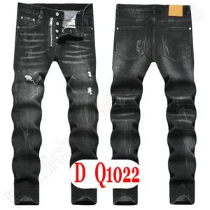 Mens Jeans D2 Luxury Italy Designer Denim Jeans Men Embroidery Pants DQ2&1022 Fashion Wear-Holes splash-ink stamp Trousers Motorcycle riding Clothing US28-42/EU44-58