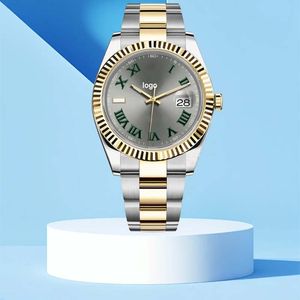 Пользовательский логотип Зеленая буква Римские автоматические часы для мужчин Женские кварцевые часы 31 мм наручные часы высокого качества 36 мм 41 мм сапфировое стекло мужские механические часы aaa