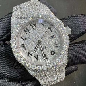 Handmade Pass Tester Moissanite Diamond Iced Out Famous Watch for Men Mechanical Fashion Brand Watch