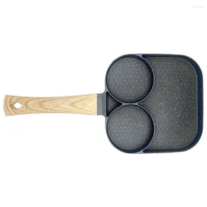 Pans Breakfast Egg Frying Pan Nonstick 3-Section Pancake Divided Grill