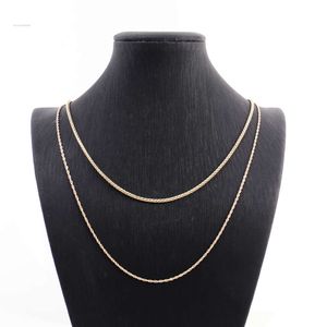 Provence Moissanite Gem 18inches 1,5 mm tjocklek Sterling Sier Gold Plated Rope Chain Hiphop smycken för män/kvinnor