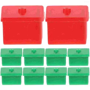 Charm Armband 2 Set Chess Pieces Red Table Runner Green Small House El Board Game Pants Mini Plastic Rich Man Chessmen