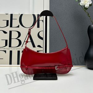 Новая сумка Le Bambino с красным плечом и подмышками, дизайнерская сумка в стиле ретро, кошелек в форме полумесяца, роскошный женский кошелек, женские сумки через плечо, 27 см, модные банкетные сумки