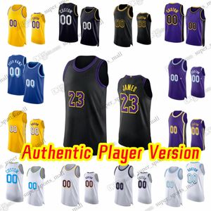 Versão personalizada do jogador Jerseys de basquete 23 LeBronJames Jersey AU Stitch 3 AnthonyDavis 1 D'AngeloRussell 28 RuiHachimura 15 AustinReaves GabeVincent Prince