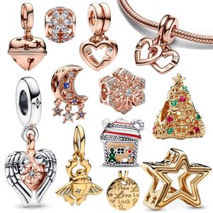 Selling Lock Key Beads Charms Fit Original Sterling Sier Bracelet Heart-Shaped Charm For Pendant Necklace Jewelry