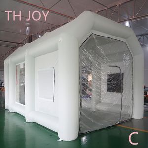 8x4x3mH (26x13.2x10ft) With blower free air ship to door outdoor activities inflatable giant car workstation spray paint booth tan spray booths for cars