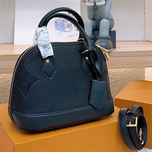 designer Shell bags luxury Lady Fashion Casual Canvas albm bb Luggage Tags Small Lock Classical Shoulder Handbag high quality food Fashion Embossed leather purse