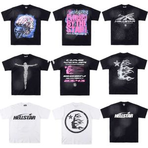 Hellstar camiseta 2024 designer masculino e feminino camiseta moda hip hop nova moda hellstar studios em torno do pescoço manga curta camiseta para homens e mulheres
