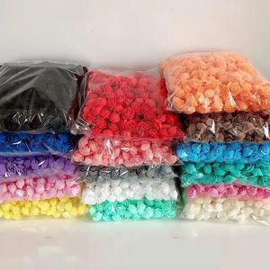 500pcs Yapay Gül Kafaları Köpük Çiçekler Bear Valentine Hediye Düğün Çiçek Dekorasyonları 240127