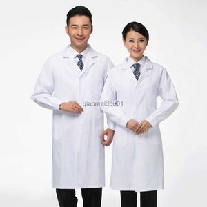 Outros vestuário moda mangas compridas esfrega jaleco hospital manga curta enfermeira médico vestido de manga longa uniformes médicos jaqueta branca unissex