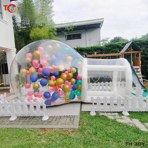 Игры на открытом воздухе, детская вечеринка длиной 5 м, прозрачный надувной пузырьковый шар, купольная палатка иглу с воздушными шарами, белый пузырьковый дом для вечеринок на открытом воздухе