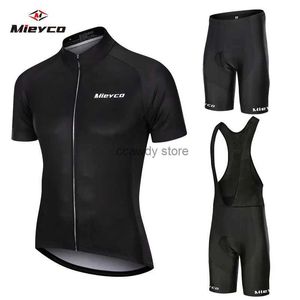 Męskie dresy, Mieyco Black White Cycling Jerseys Set Mountain Bike Ubrania sportowe wyścigi rowerowe rowerowe odzież Maillot ropa ciclismoH24129