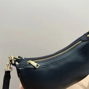 Fashion Style Designer Shoulder Nylon Bag Daily Outfit Half Moon Zipper Underarm Crossbody Hobos Soft PU Leather Non-Chain for Women Hasp Belts