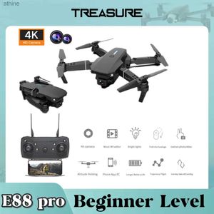 DRONES E88 PRO DRONE 4K 1080P FPV WIFI Wide Vinkel HD Camera RC Foldbar Quadcopter Höjd Håll Professional Dron Toys Kids Gift YQ240129