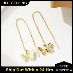 Dangle Earrings Fashion Long Wire Tassel Thread Chain Climb Star Heart Beads Pendants Drop Women's Straight Hanging Earings Jewelry