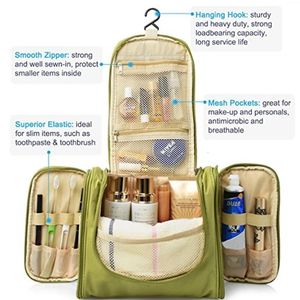 À prova dwaterproof água náilon organizador de viagem saco unisex feminino saco cosmético pendurado sacos de maquiagem de viagem kits de higiene pessoal sacos de armazenamento 240122