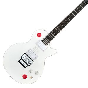 Tienda personalizada, hecha en China, guitarra eléctrica estándar LP de alta calidad, puente de trémolo doble, herrajes cromados, envío gratis