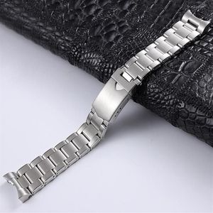 Watch Band For 316L Series Solid Stainless Steel Strap Male 22mm Bracelet Waterproof Accessories Rivet Drawing Bands235H